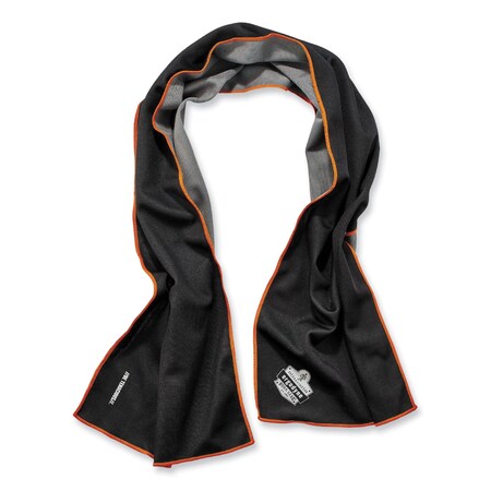 Ergodyne Chill-Its 6602MF Evaporative Microfiber Cooling Towel, 40.9 x 9.8, One Size, Microfiber, Black 12668